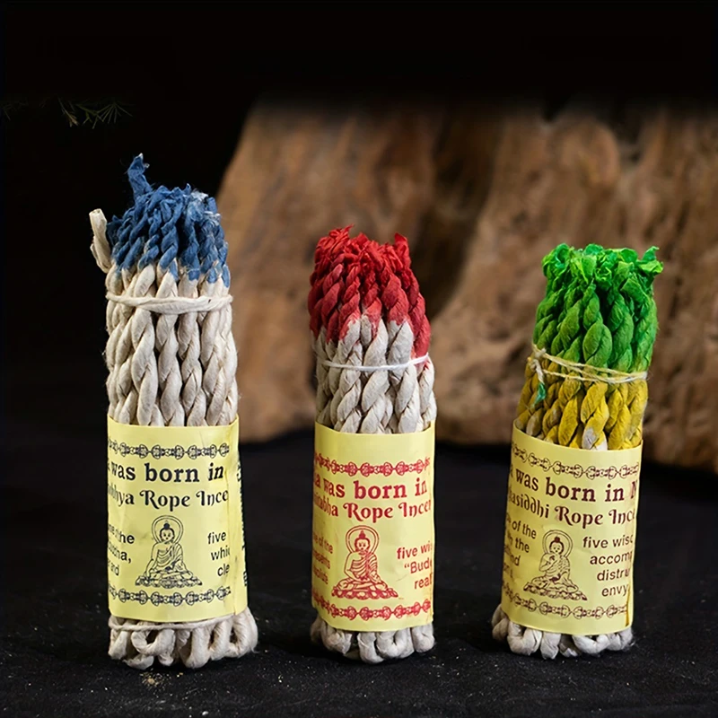 Непальская веревка ручной работы благовония для дома и дома/храма буддийский зал