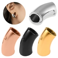 vanku 2pcs top quality ear lobe cuff ear gauge plugs ear tunnels stretcher lobe weights for women clip on cartilage body jewelry