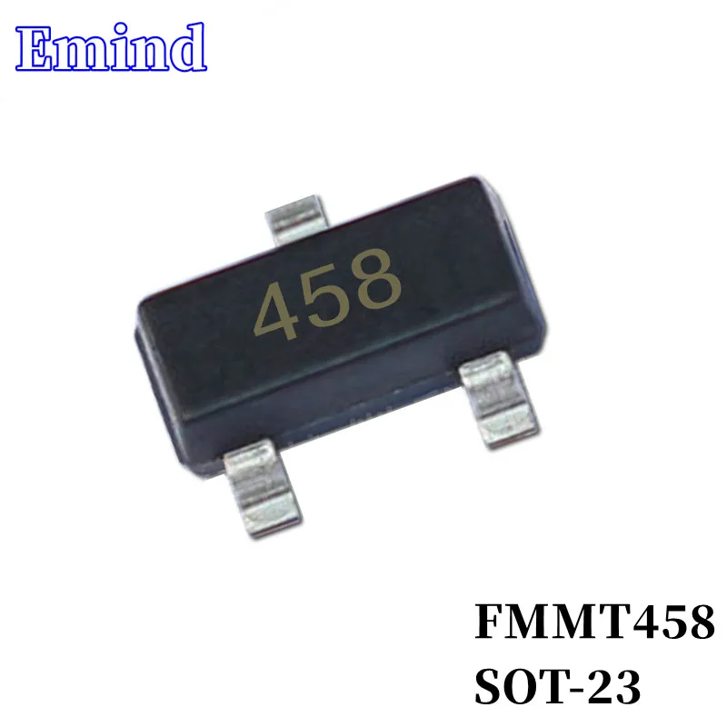 

100 шт., FMMT458 SMD, транзистор, отпечаток SOT-23 Silkscreen 458, тип NPN 400 В/1 А, фототранзистор