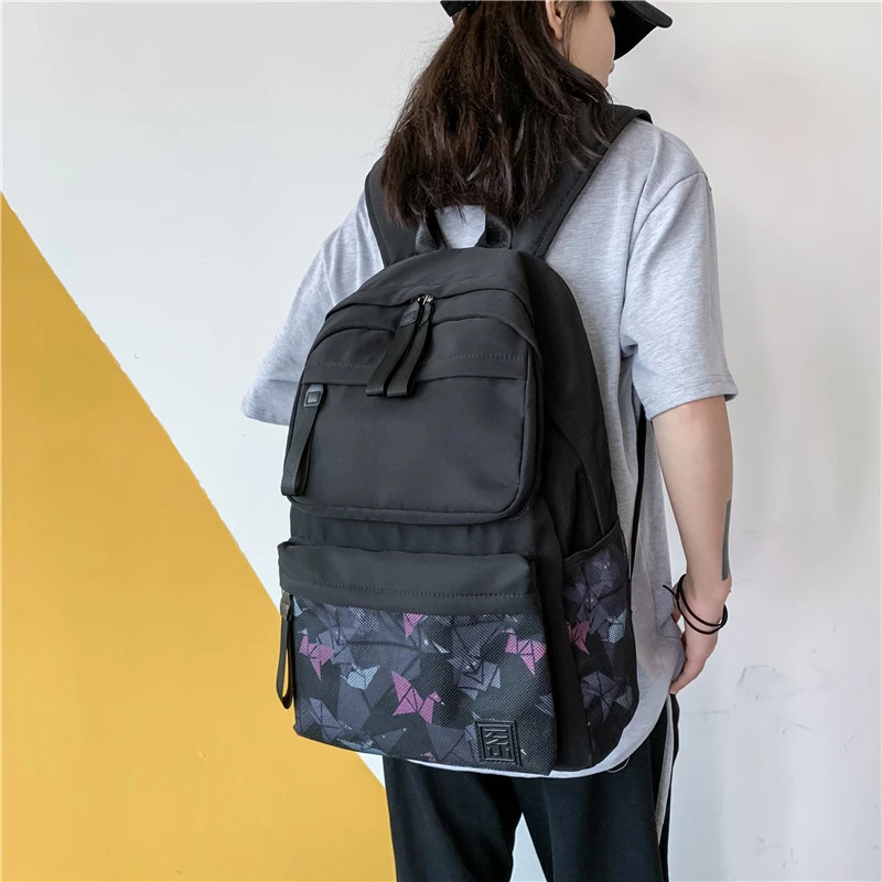 Модный рюкзак, повседневный Новый женский рюкзак, нейлоновый графический принт, сумки на плечо, школьные сумки для девочек-подростков, рюкз...