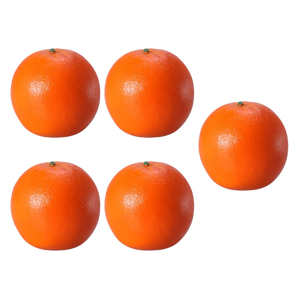 

5 Pcs Children's Jewelry Shop Fruit Display Model Lifelike Fruit Harvest Table Centerpieces Artificial Lemons Fake Orange