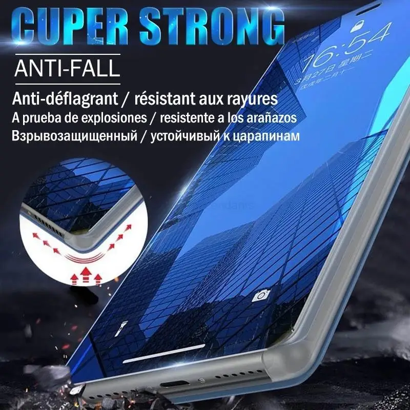 Фото Умный зеркальный чехол для Pocox3pro, чехол-книжка с подставкой для xiaomi Poco x 3x3 pro Pocox3 pro pocophone x3pro, оболочка, чехлы, чехлы №5