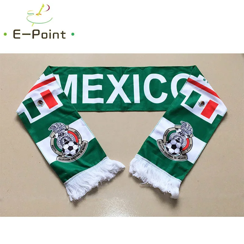 

145*16 cm Size Mexico National Football Team Scarf for Fans 2022 Football World Cup Russia Double-faced Velvet Material