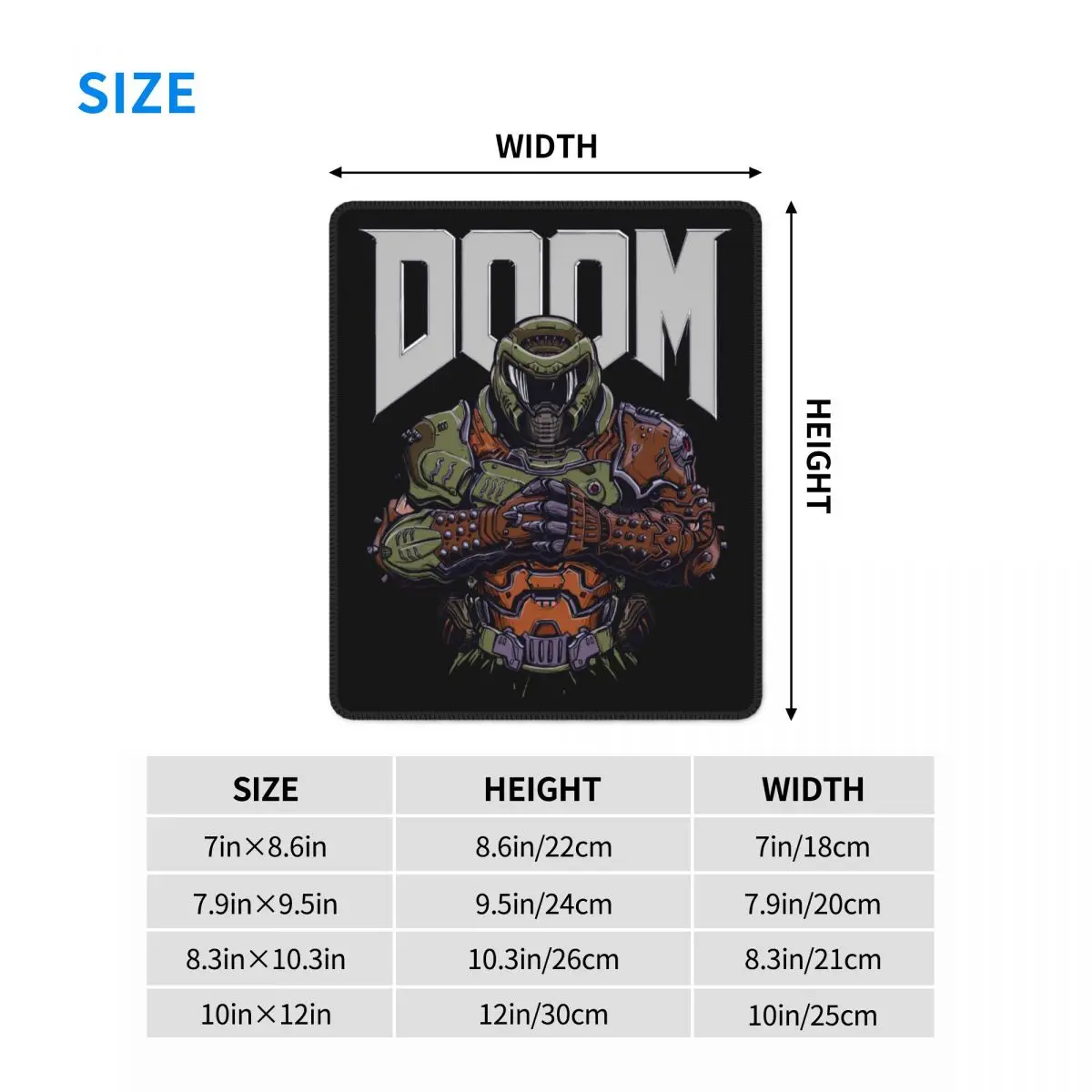 Коврики для мыши ноутбука Doom водонепроницаемые коврики со сшитыми краями