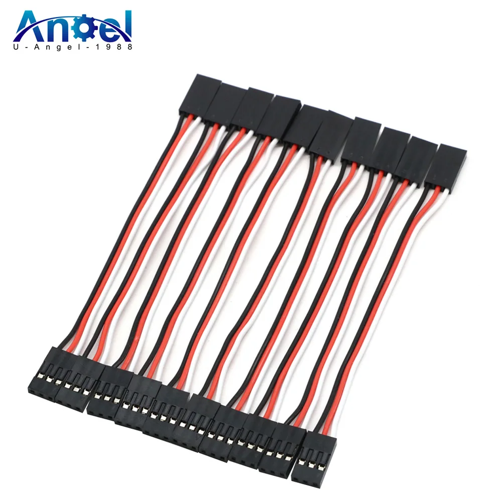 

10pcs 100mm 150MM 200MM 300MM 500MM Servo Extension Cord Male To Male For JR Plug Servo Extension Lead Wire Cable 10cm