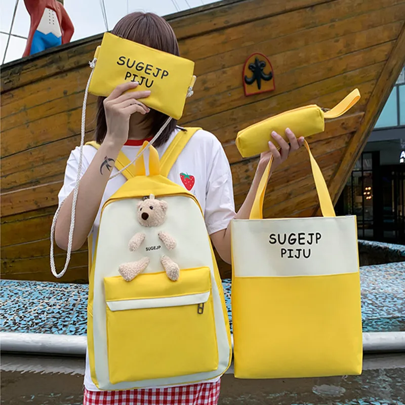 

Qyahlybz female primary students ins wind junior high school campus cute college students large capacity backpacks for women