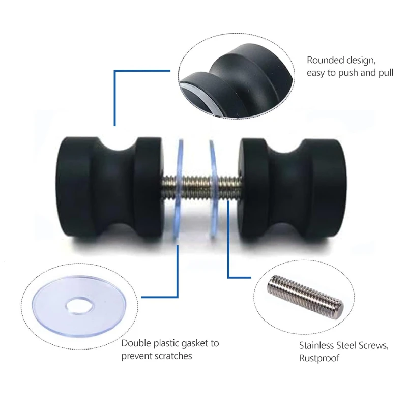 Стеклянная Дверная ручка для душа из нержавеющей стали Kensharp маленькая