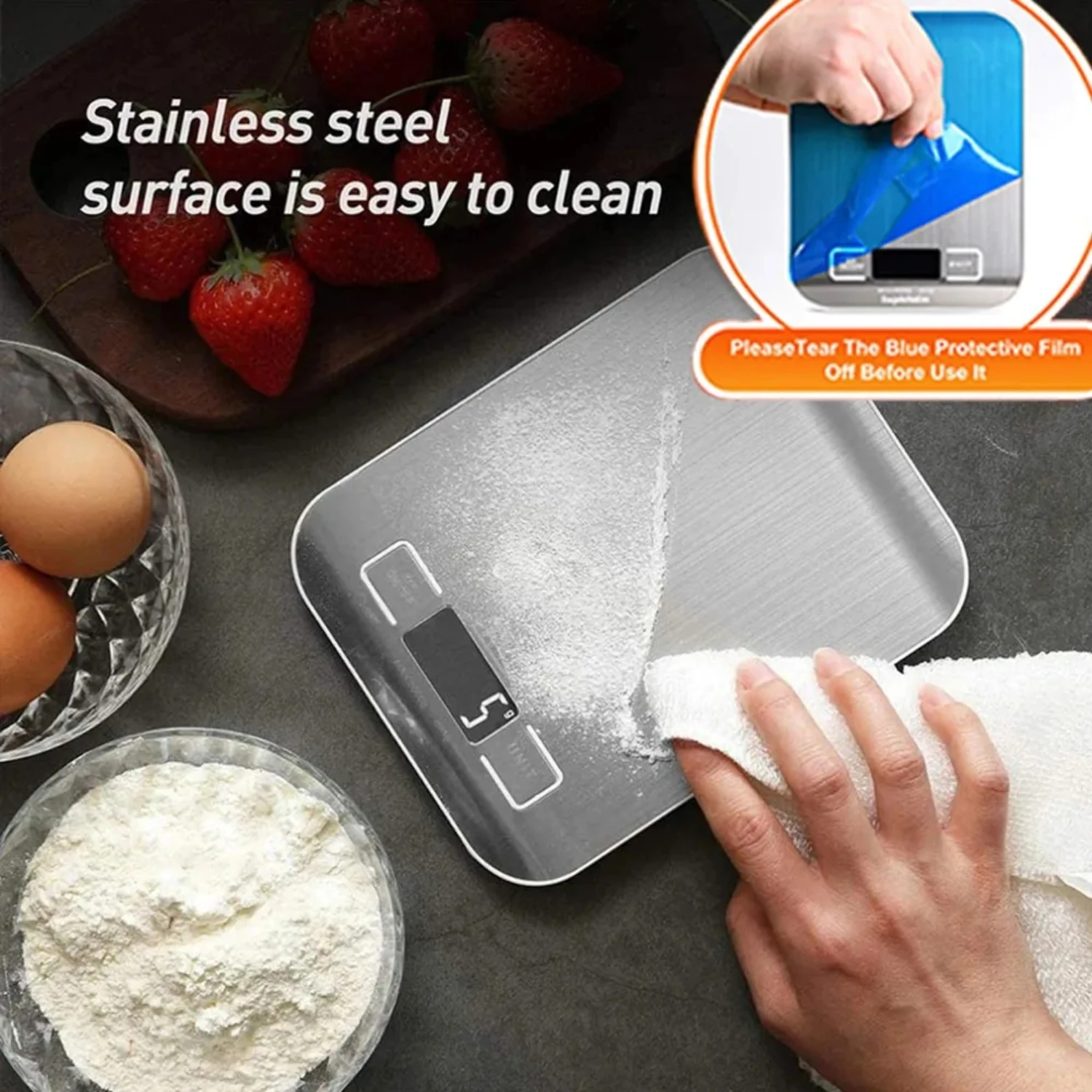 Перезаряжаемые портативные кухонные цифровые весы с ЖК-дисплеем для измерения