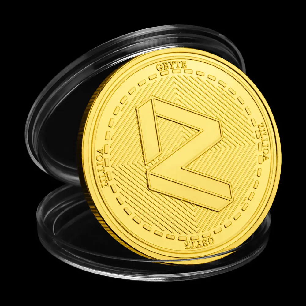 

Серебряная позолоченная сувенирная монета Byteball для криптовалюты, памятная монета без счета