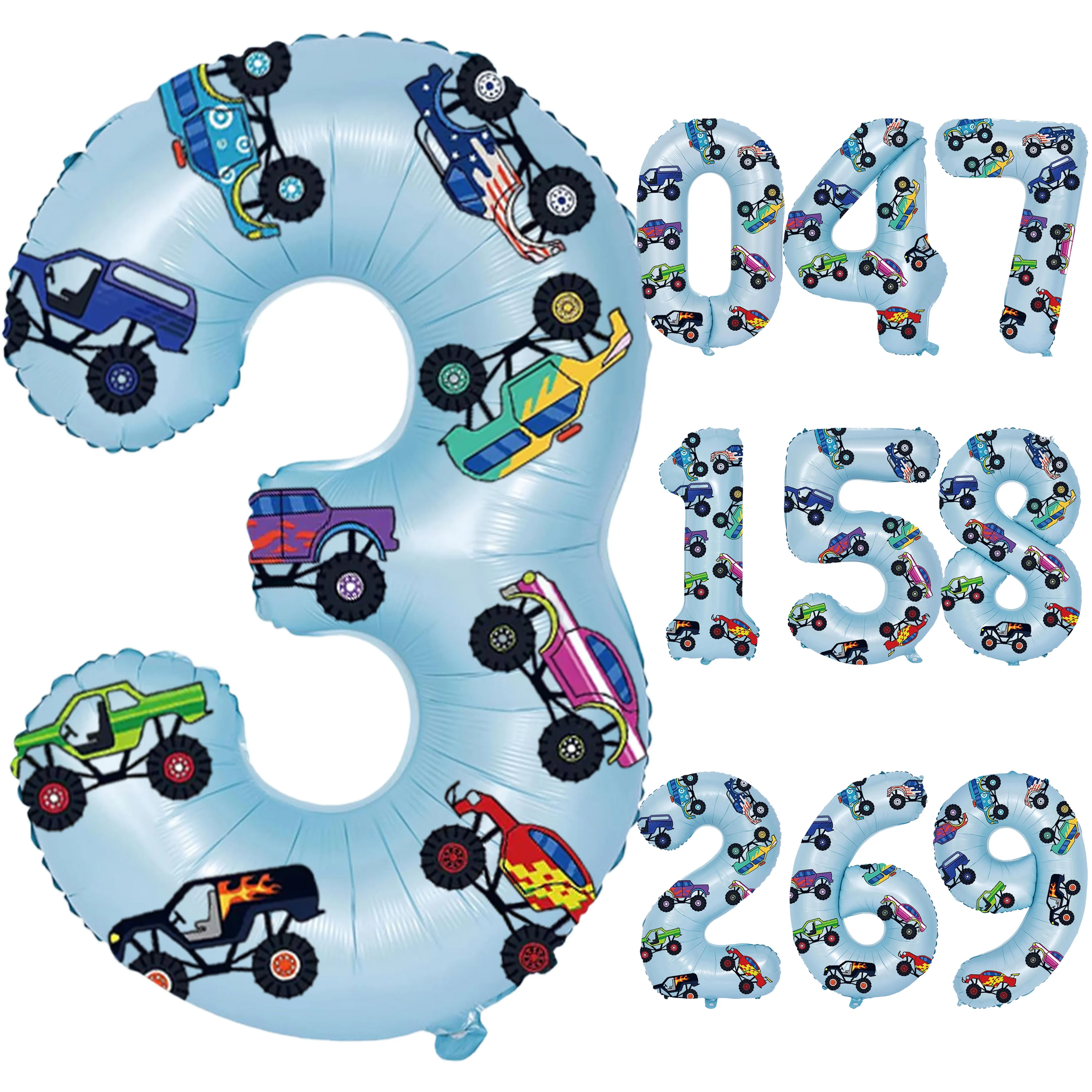 

Фольгированные шары с цифрами и монстрами 0-9