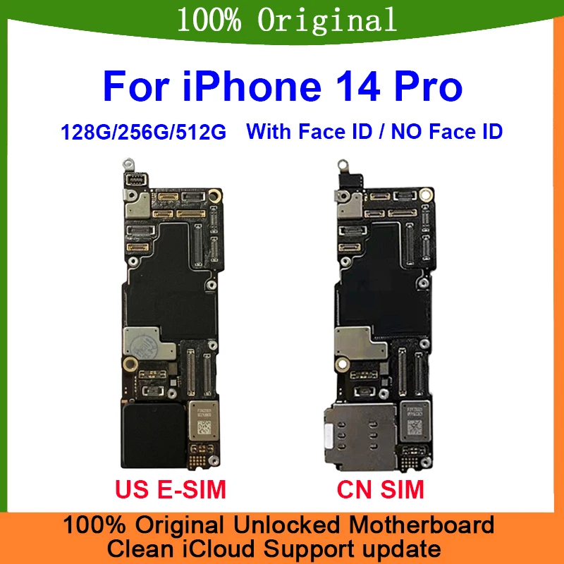 

Original Motherboard for iPhone 14 Pro Board Unlocked for iPhone 14 Pro Motherboard Full Chips Clean iCloud Mainboard Logic