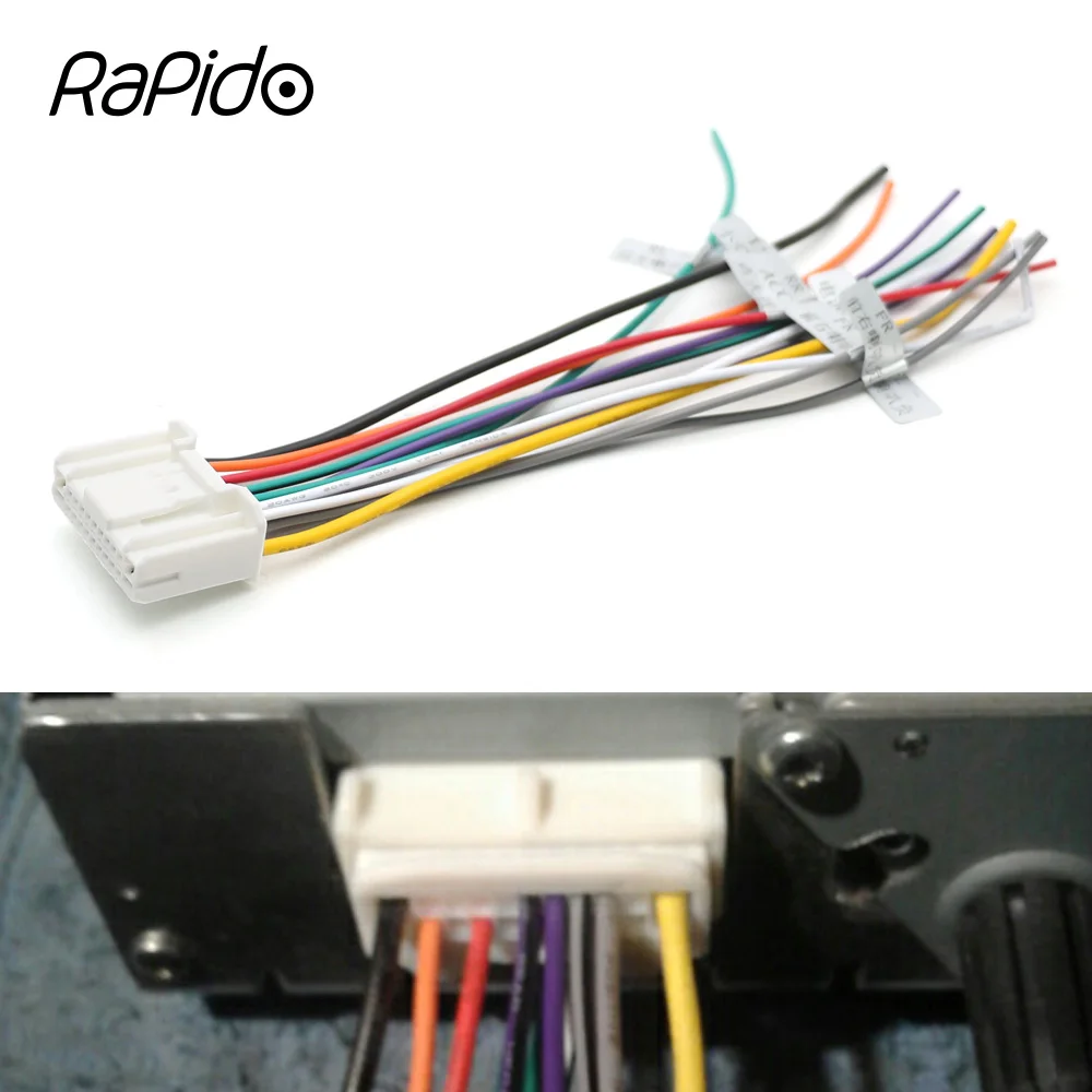 Автомобильный 20-контактный разъем ISO стерео аудио жгут проводов Кабельный