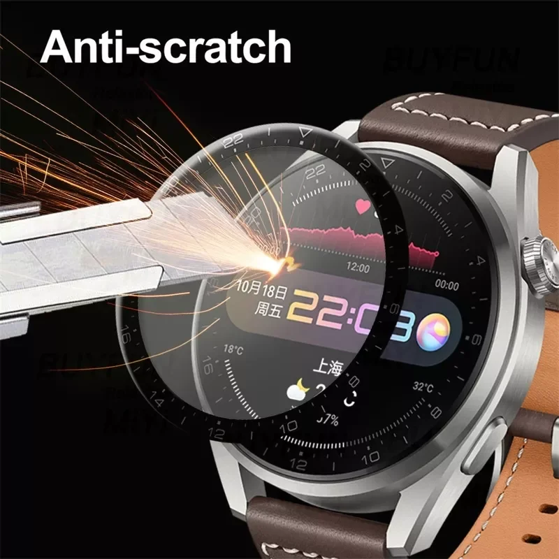 

9D Curved Soft Fiber Protective Glass For Huawei Hauwei Watch GT3 GT 3 42MM 46MM Smart Watch Screen Protectors Film Cover
