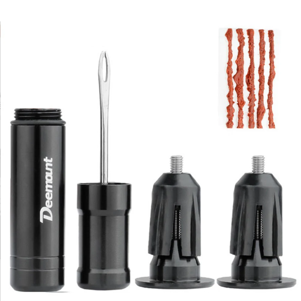

MTB Bicycle Tubeless Tire Repair Tool Kit With Bike Handle Bar End Plug Hidden Tool Rubber Strip 9999999999999999999
