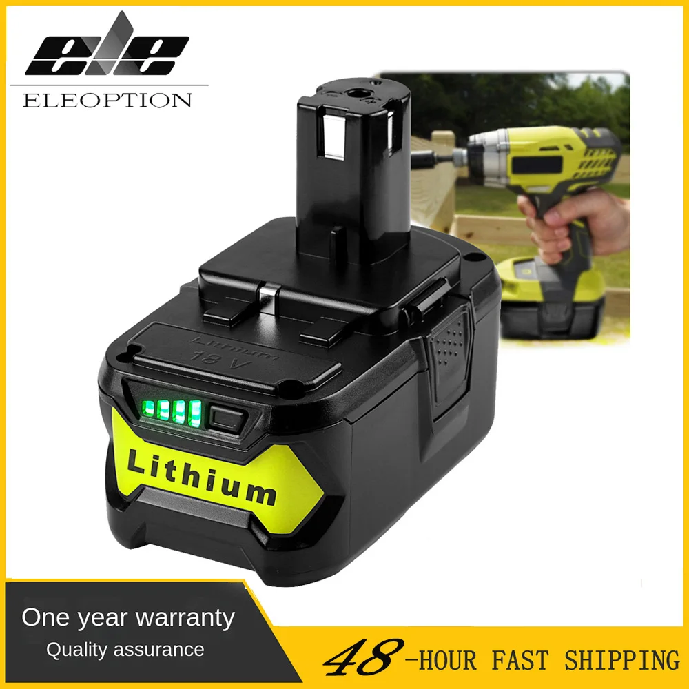 

18V 6000mAh Li-ion Rechargeable Battery for Ryobi for ONE+ Power Tool BPL1820 P108 P109 P106 P105 P104 P103 RB18L50 BPL-1815