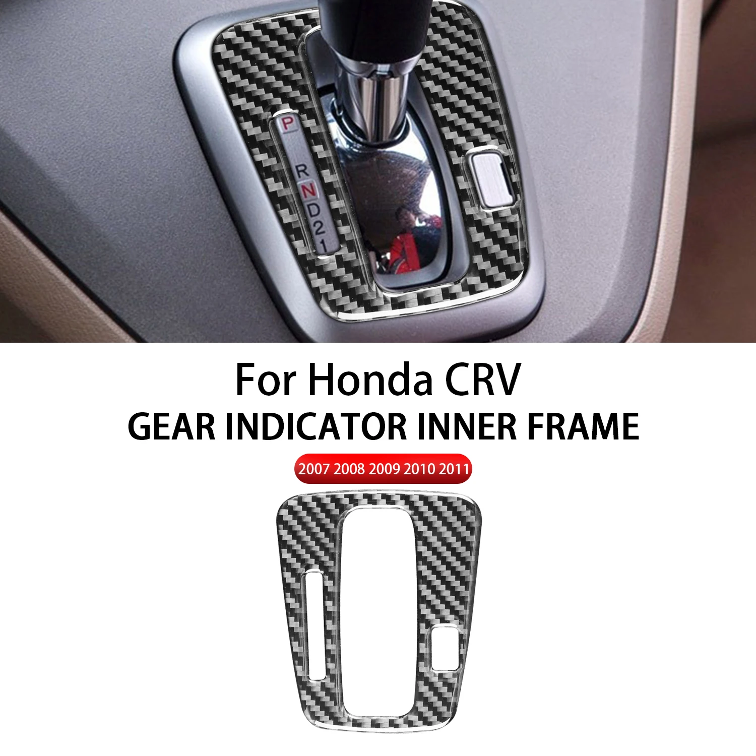 

Car Center Control Gear Shift Carbon Fiber Panel Frame Cover Protective Trim For Honda CRV 2007 2008 2009 2010 2011