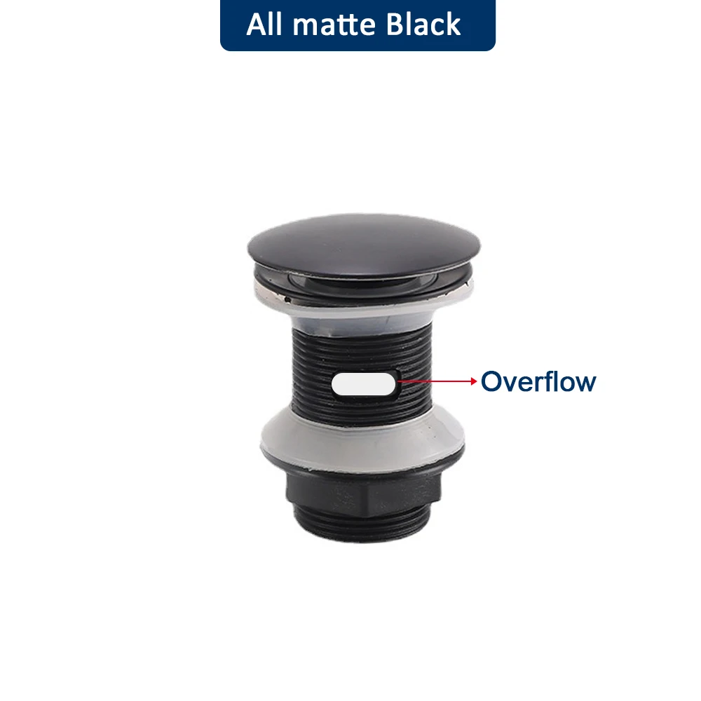 

Всплывающий слив для раковины черный пластик