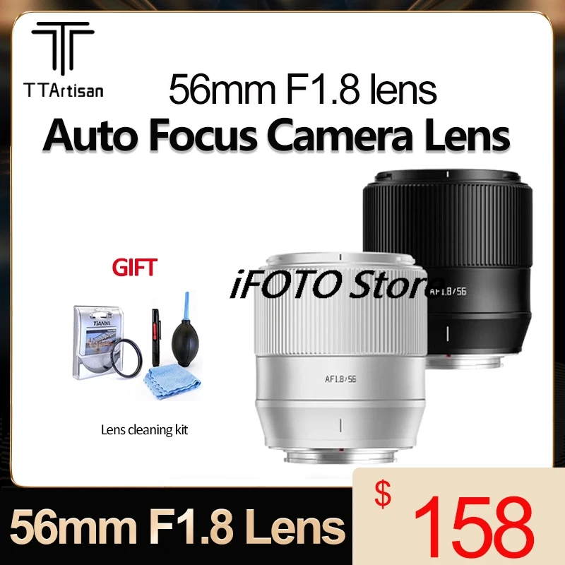 TTArtisan с автофокусом 56 мм F1.8 объектив X E Z крепление для Fujifilm XS10 XS20 X-H2s XT5 XT30 Sony a6000 zve10