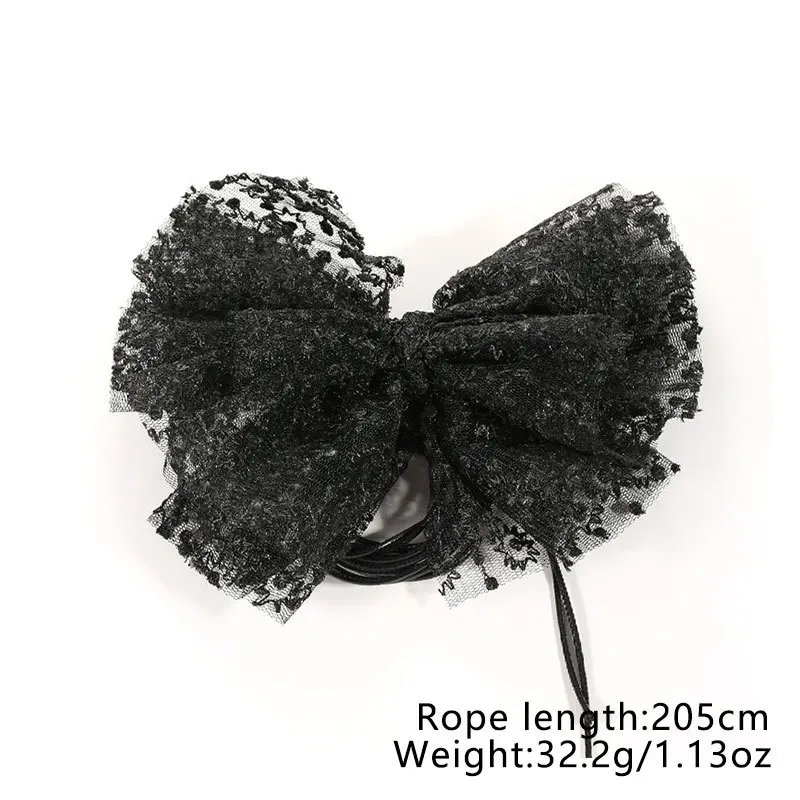 Vintage Handmade Lace Embroidery Bowknot Big Flower Clavicle Chain Necklace Women Adjustable Choker Dinner Party Neck Jewelry