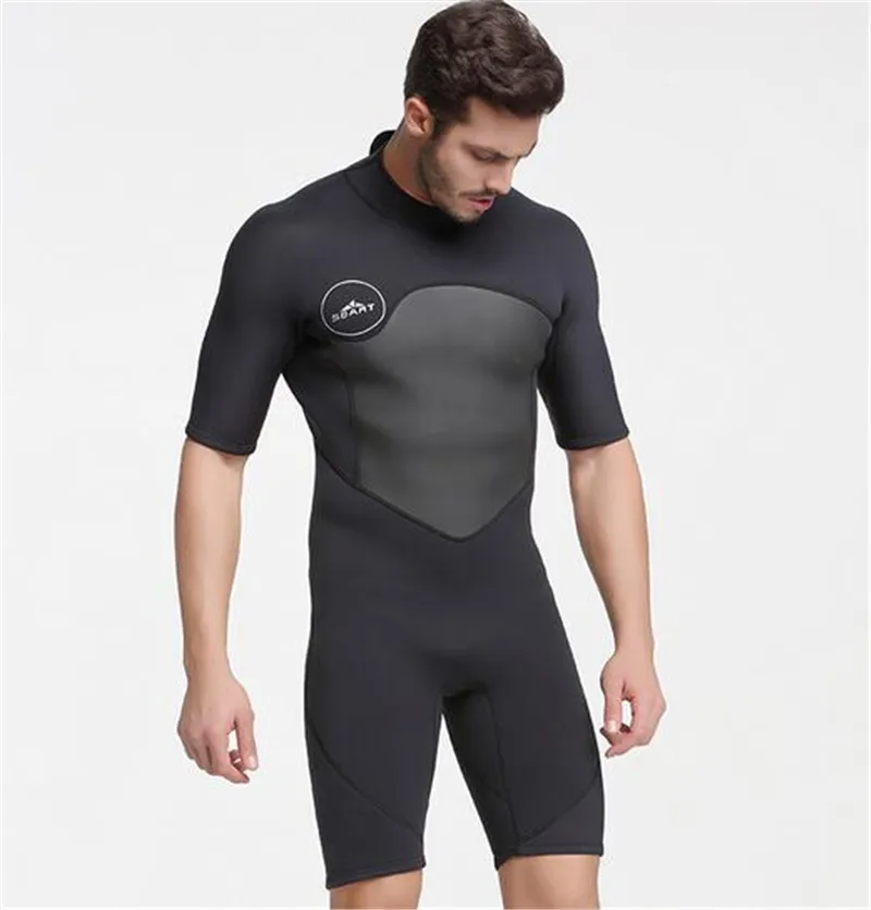 Sbart Neoprene 2mm Men Plus Size Spearfishing Wetsuit Surf Snorkeling Diving Suit Man Short Sleeve One Piece Wet Suits | Спорт и