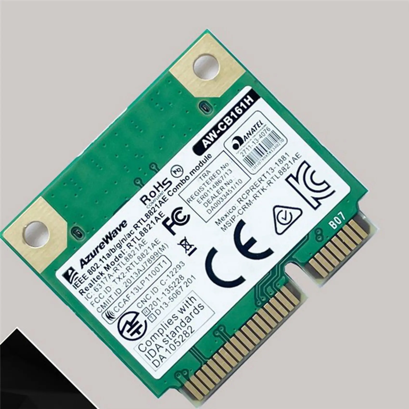 Двухдиапазонный Realtek RTL8821 AW-CB161H Wi-Fi Wlan Card Bluetooth 4.0 Combo Беспроводной полумини-адаптер