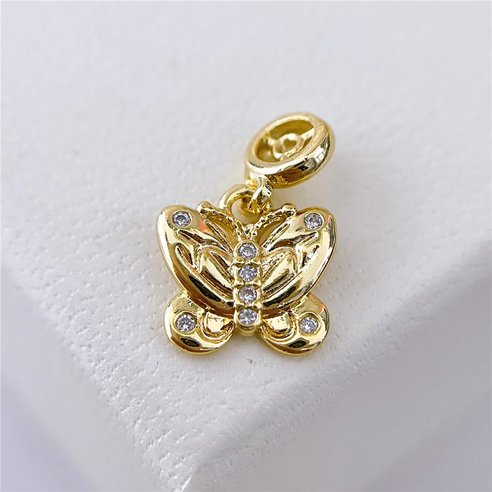 

1PCS Real 18K Gold Plated Necklace Pendant Charms for Jewelry Findings Components Making Supplies DIY Cupron Accessories