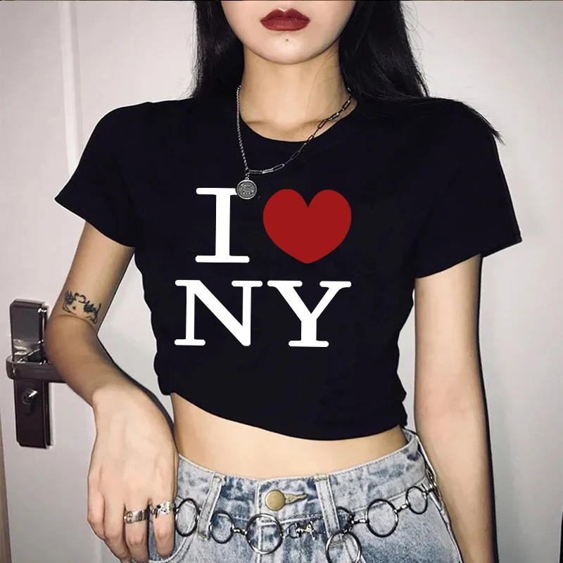 

Модные летние черные укороченные топы Y2K в стиле гранж с надписью для E-girl, облегающая уличная одежда в стиле 1920-х в стиле Харадзюку, готические футболки с коротким рукавом