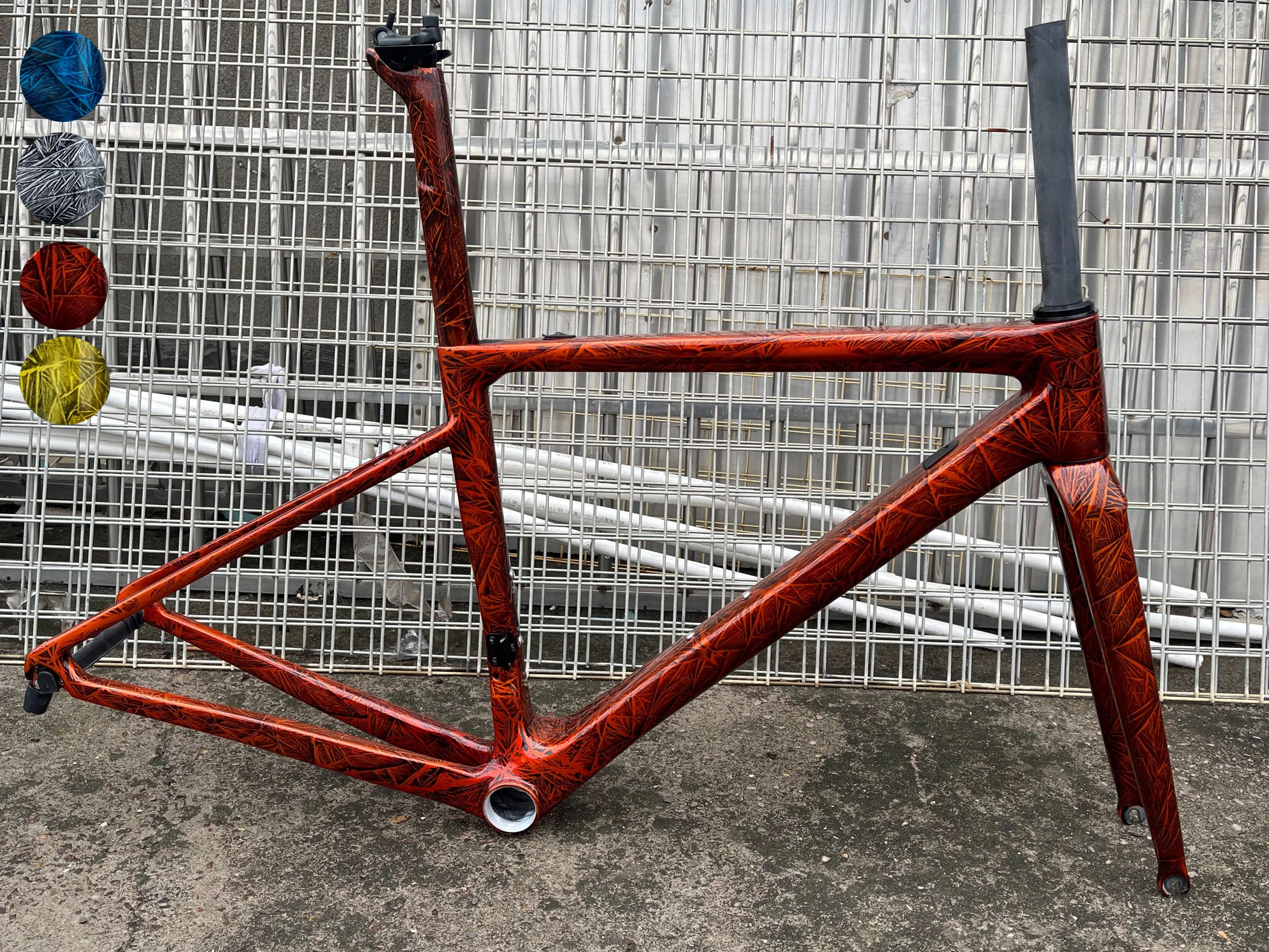 Рама V3RS T1100 из углеродного волокна в форме замороженного льда рама + вилка