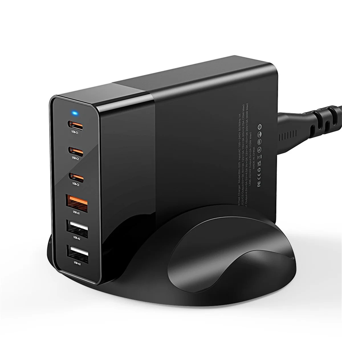 

BlitzWolf BW-S25 75W 6 Ports USB Charger PPS PD3.0 QC3.0 SCP Fast Charging Desktop Charging Station Charger For iPhone Samsung