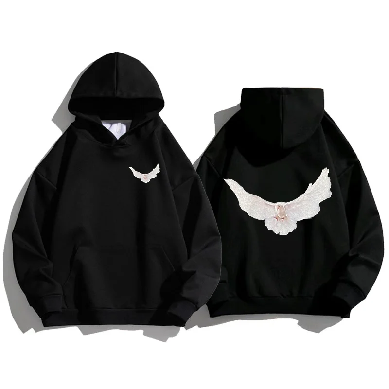 

Kanye Hoodie Mens Luxury Hooded Sweartshirts Pigeon Graphic Streetwear Casual Unisex Hip Hop Oversized Fashion Autumn Pullove