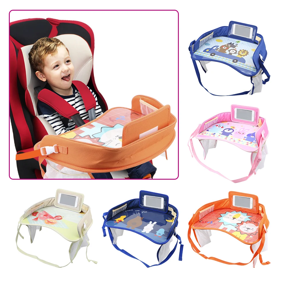 

Baby Seat Tray Waterproof Table Car Seat Autos Kid Travel Tray Storage Kids Toys Infant Holder Baby Fence In-car Accessories