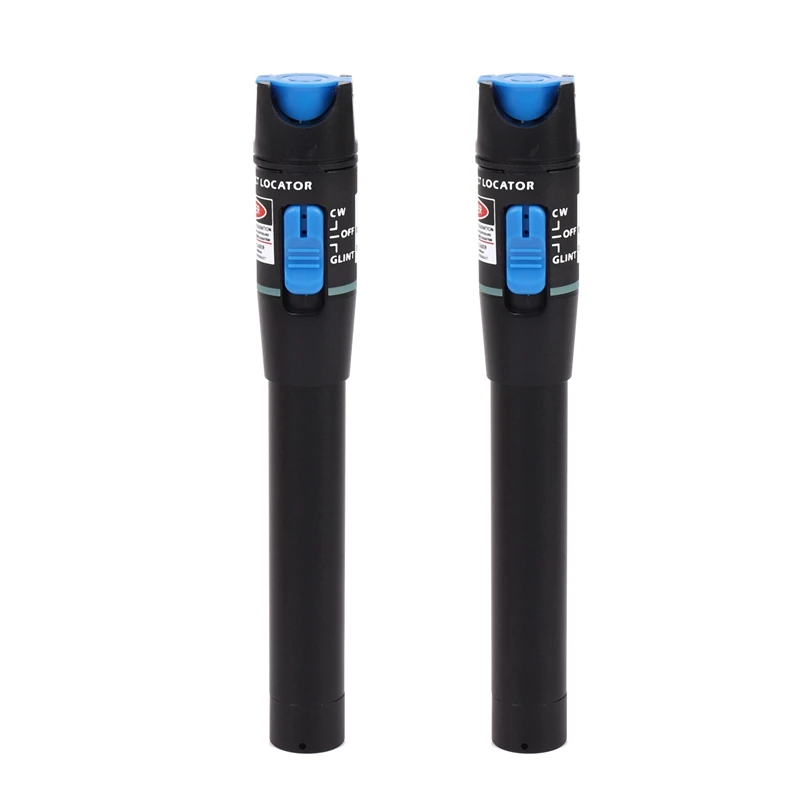 

2X Portable 5Mw Fiber Optic Test Pen Red Light Source Pen Type Visual Fault Locator Fiber Optic Cable Testing Tool