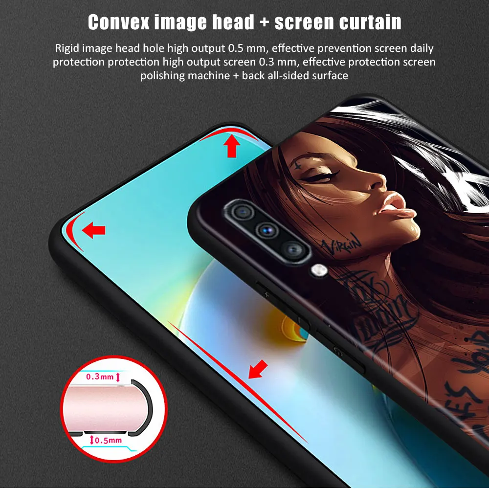 silicon para for samsung note 20 ultra 10 a70 a40 a20s a20e a30 a10 a50 a10s a42 5g m31 hot sexy sleeve tattoo girl coque free global shipping