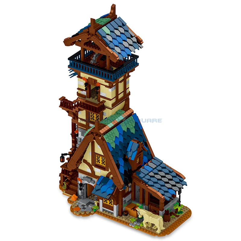 Модульная архитектурная башня строительные блоки MOC 50106 защитное наблюдение идеи