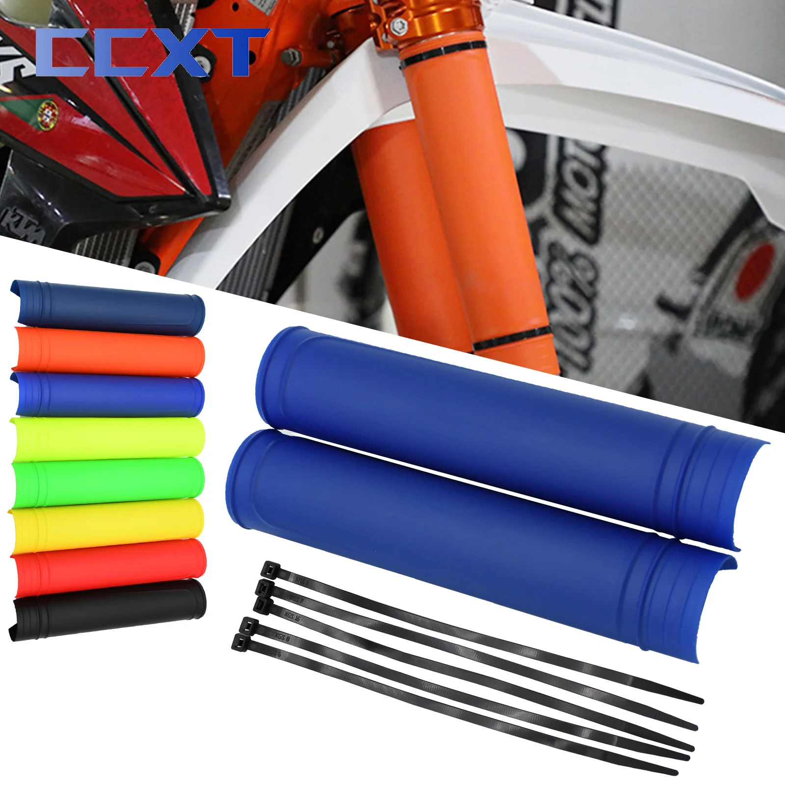 

Motorcycle Universal Fork Guard Protector Covers For KTM Yamaha Suzuki Kasawaki Honda Husqvarna Motocross Road Bike Dirt Bike