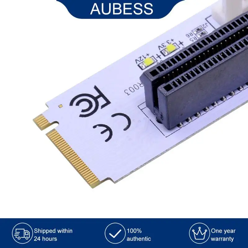 

Мини-адаптер M2 Key M на Pcie X4 Portable Ngff Riser Universal со светодиодным напряжением, Новый 4-контактный Экспресс-адаптер M.2 на Pci-e 4x 2023