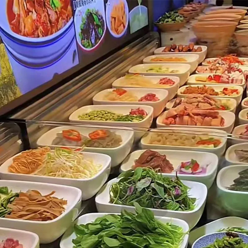 Белые меламиновые обеденные тарелки для ресторана идеально подходящие холодных