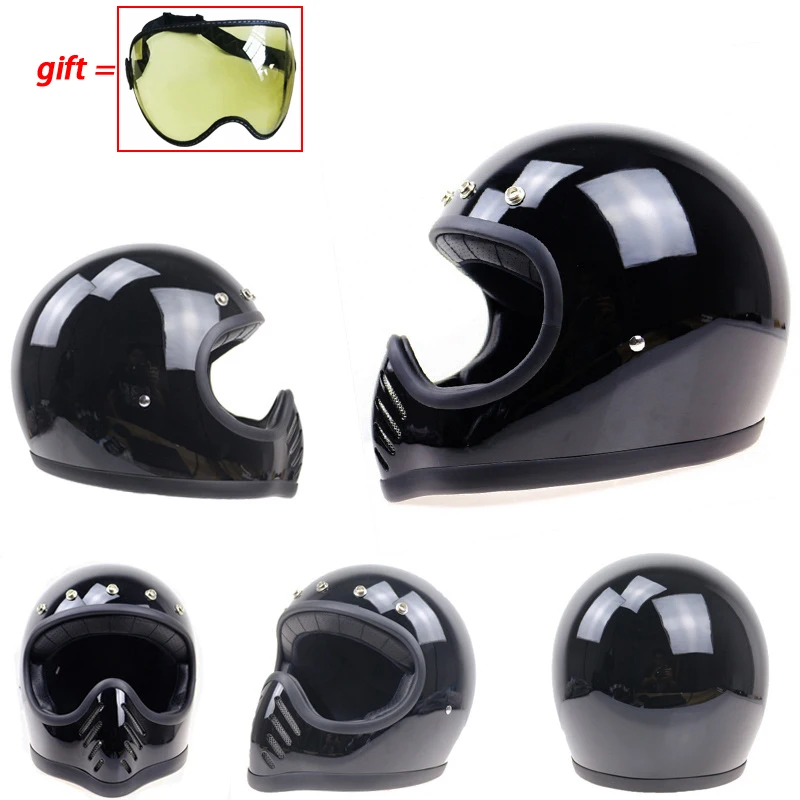 

MOTO03 Motorcycle Helmet Full Face Motorcycle Professional Equipment Unisex Four Seasons General Fiberglass Safety Helmet