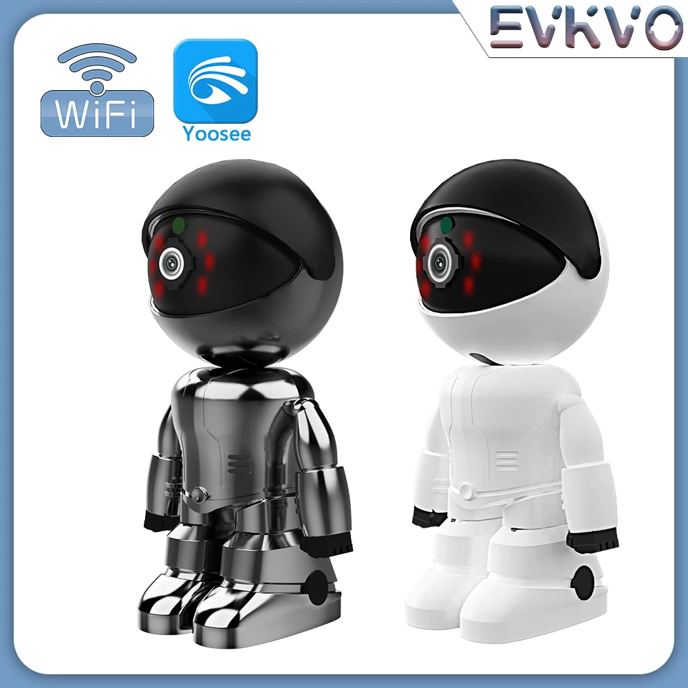 

Робот-камера видеонаблюдения EVKVO 3 Мп, Wi-Fi, PTZ, IP