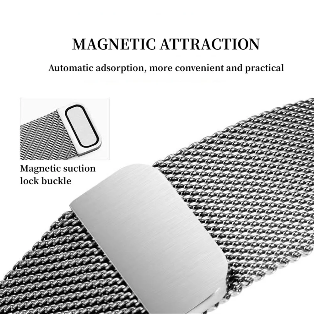 Milan Magnetic Loop Strap For Huawei Band 7 Metal Stainless Steel Replacement Bracelet For Huawei Band7 Smart Watch Wristband