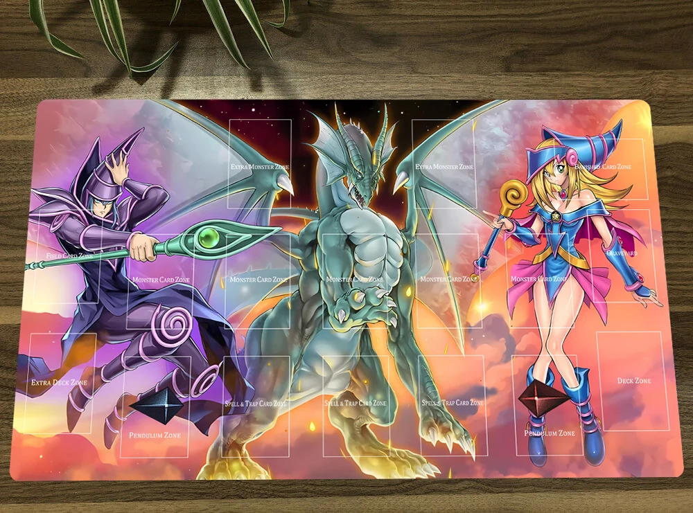 Игровой коврик YuGiOh Timaeus The United Dragon TCG игровой для торговых карт настольный