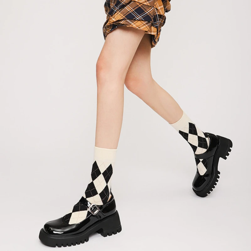 

Туфли Мэри Джейн женские, новинка весны 2022, маленькие кожаные туфли на толстом каблуке, японские британские туфли Jk