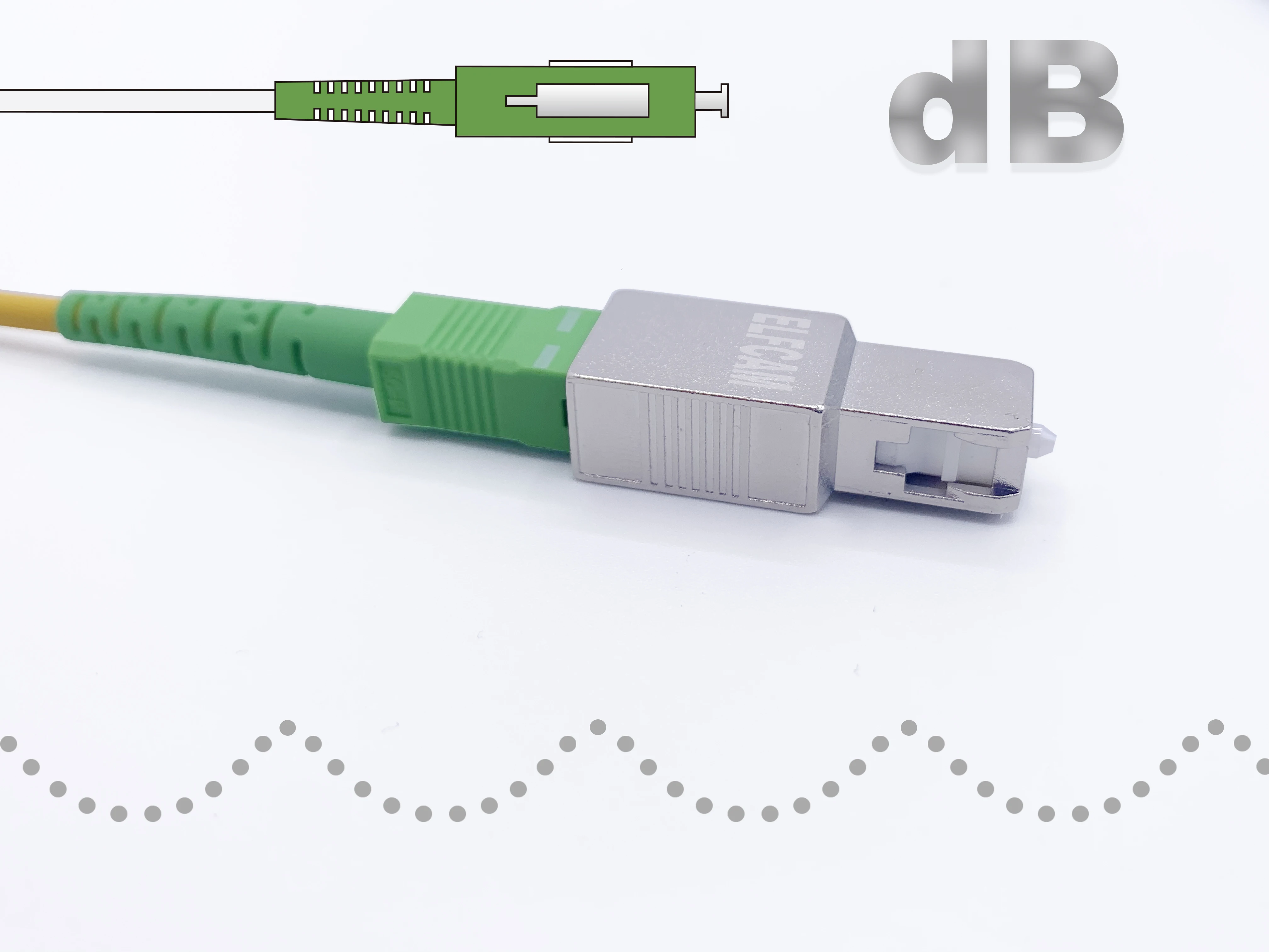 Elfcam®-Atténuateur fiber оптический SC/APC Monomode мужской/женский Lot de 2 (10dB) | Мобильные телефоны