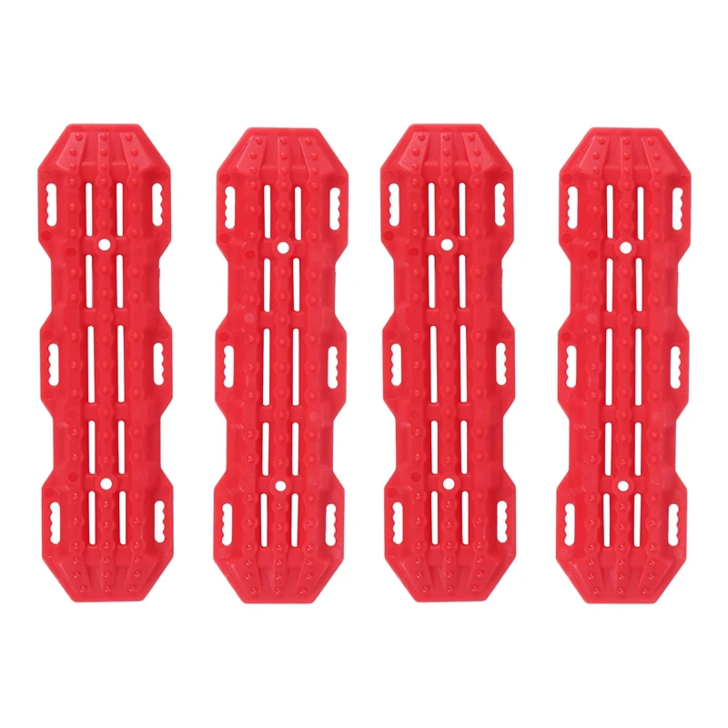 

4Pcs Plastic Sand Ladder Recovery Ramps Board For 1:10 RC Crawler Axial SCX10 Tamiya CC01 TRX-4 D90 MST CFX,Red