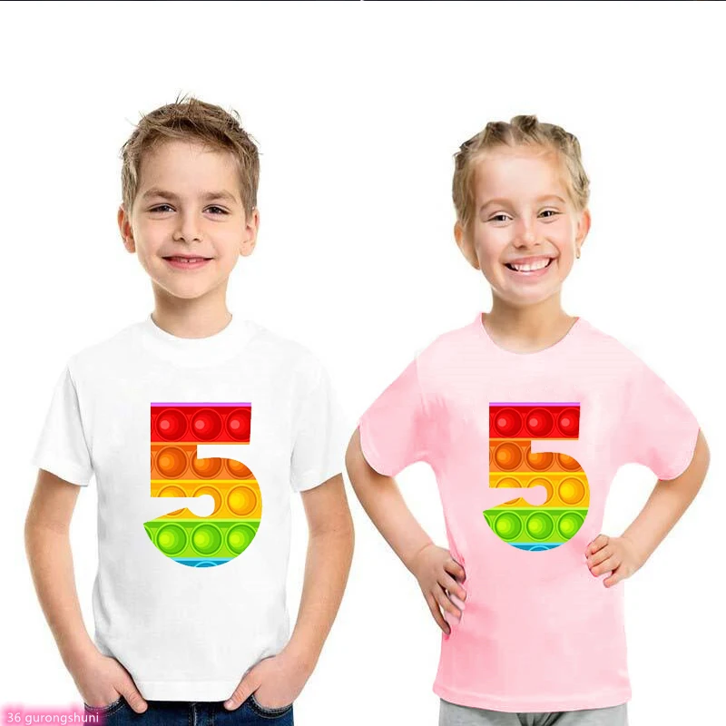 Kawaii поп ит это футболка номер 2 3 4 5 6 7 8 9 11 подарок на день рождения Футболка для