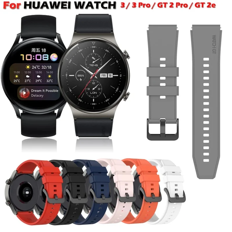

22mm Silicone Band Straps For Huawei Watch GT3 GT 2 Pro Smartwatch Official Wristbands GT2 Pro GT 3 Runner 46mm Bracelet Correa