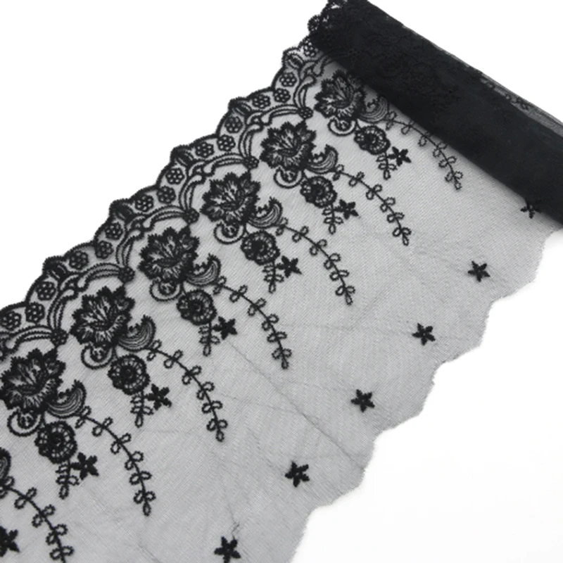 (1 ярд/упаковка) 23 см Изысканная вышитая сетка кружевная ткань аксессуары кружева