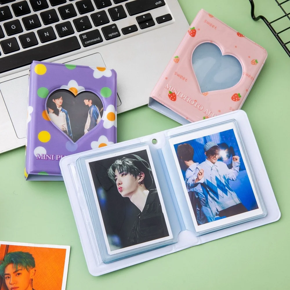 

3 Inches Photo Album Vintage Hollow Love Model mini album 40 Pockets photocard holder Album photo Card Holder Albums for photos