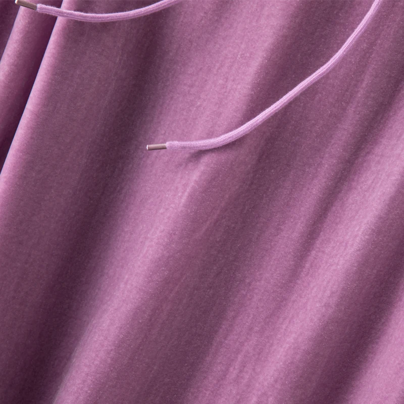 Женская Осенняя толстовка из натурального шелка тутового шелкопряда с длинным