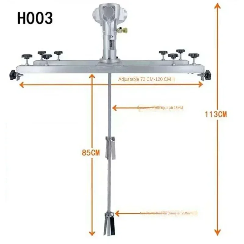 Миксер tangki IBC миксер Kredit pneumatik 1-тонный барабан barel komersial 1000L dengan gantáb penyangga